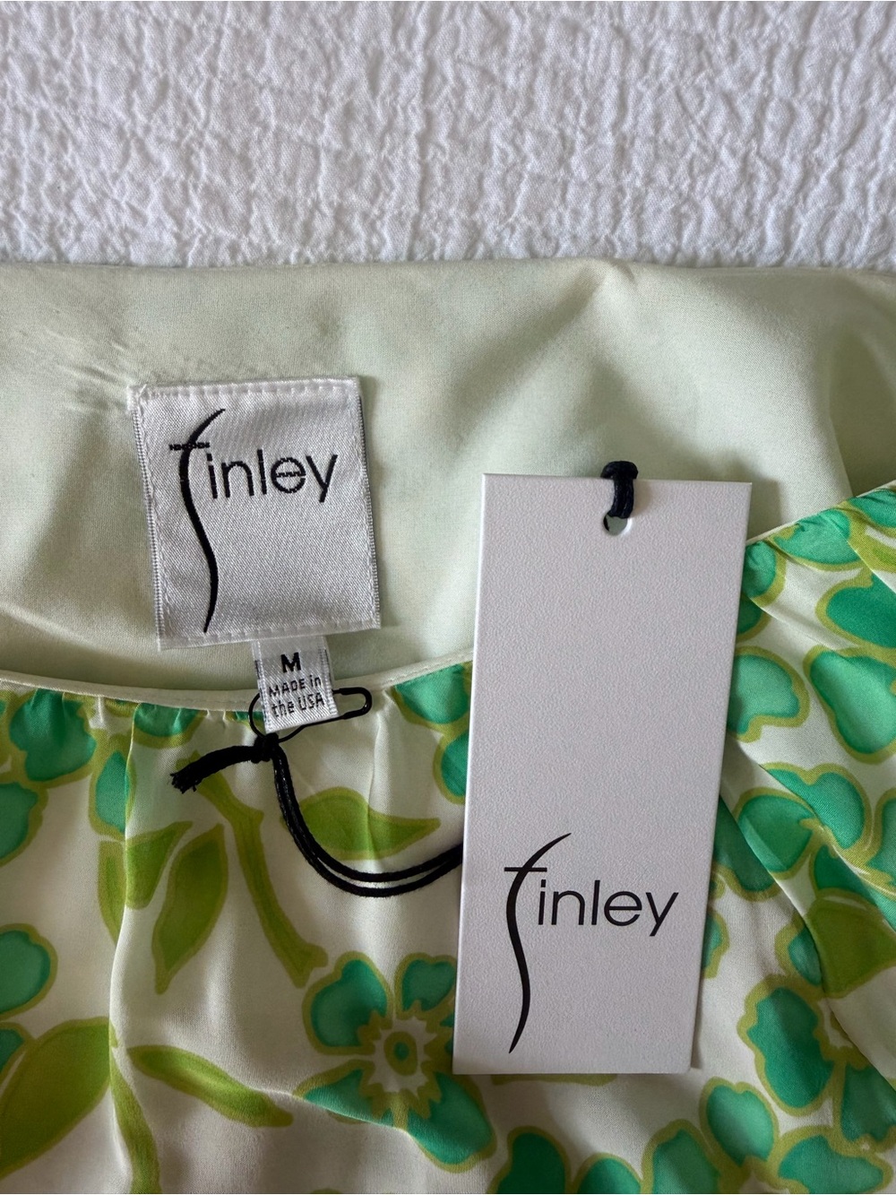 Finley White Blouse with Green Floral Print - Picture 3 of 3